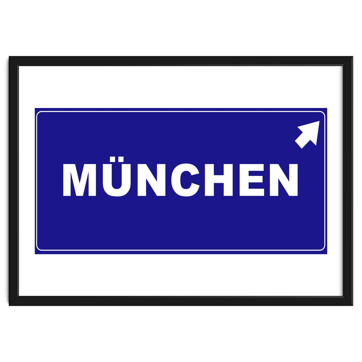 Let`s go to Munchen, Germany! Blue road sign