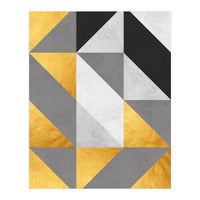 Gray and Gold Composition IV (Print Only)