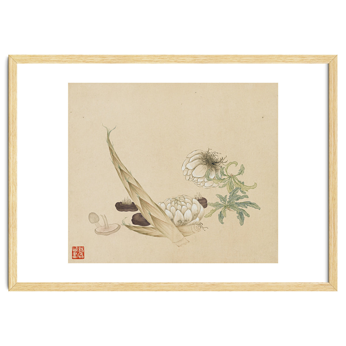 Wang Chengyu ~flowers, Vegetables, Lilies, Bamboo Shoots, Leaves, Mushrooms, Vegetables