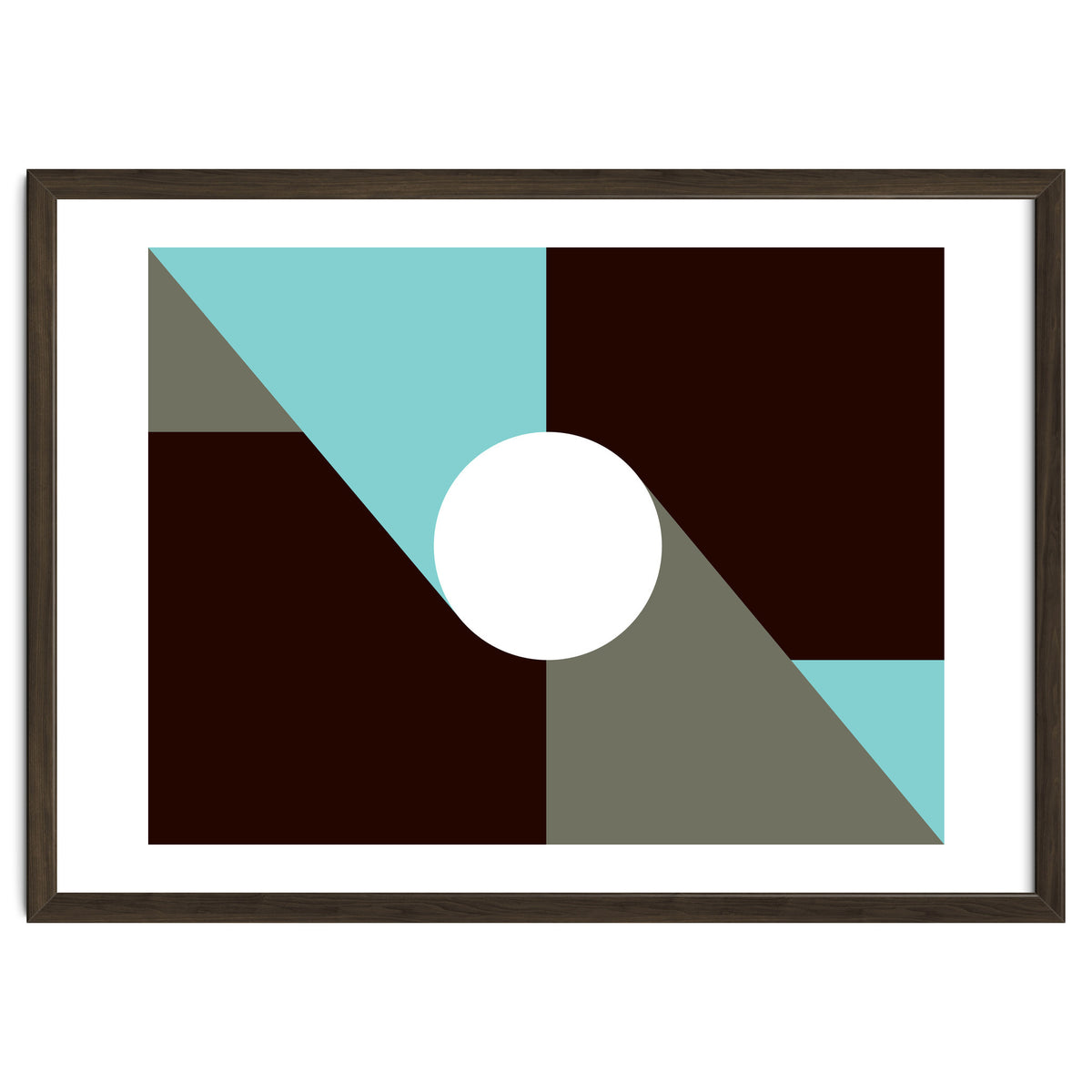 Geometric Shapes No. 29 - baby blue & grey