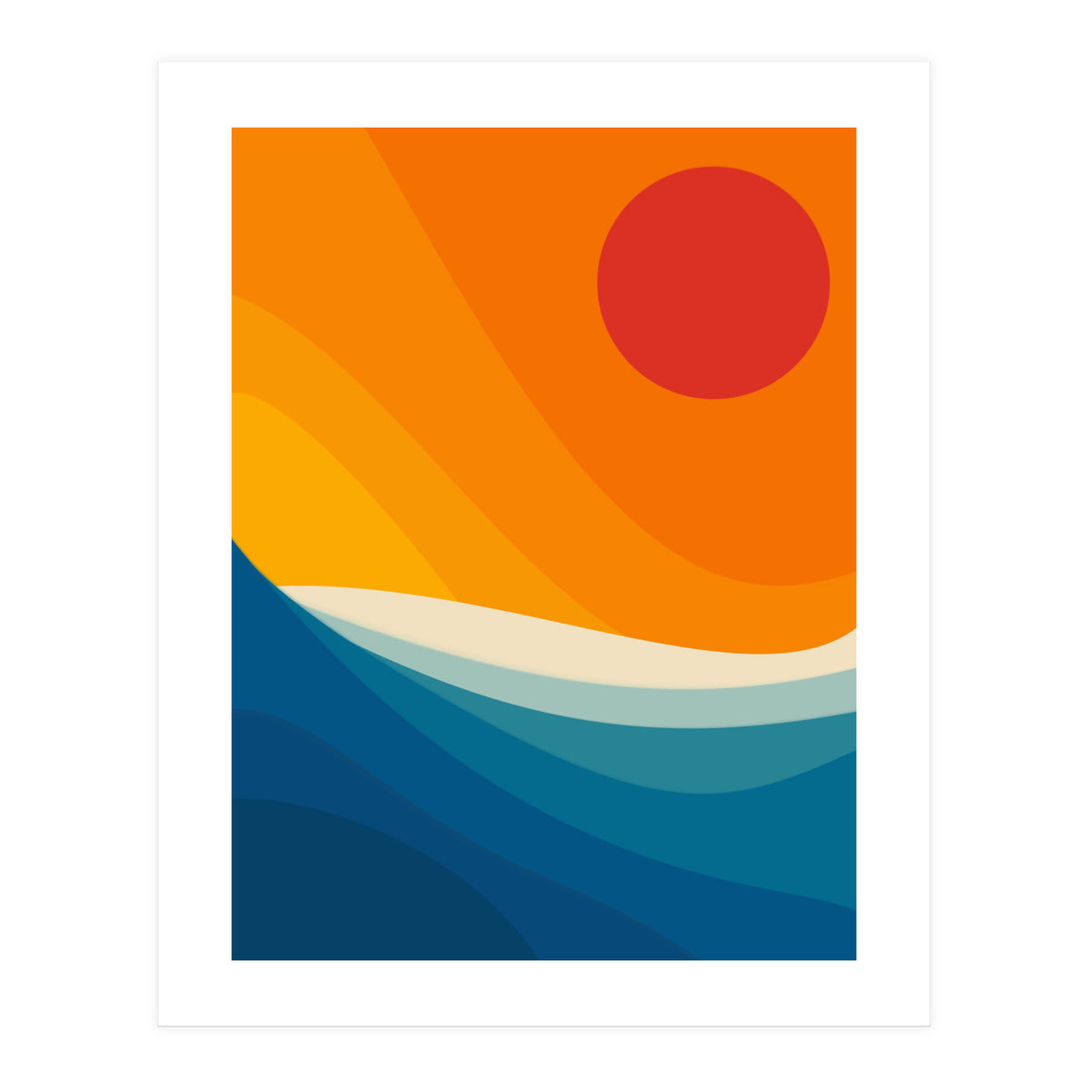 Abstract landscape art (Print Only)