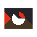 Geometric Shapes No. 10 - brown, dark blue & red (Print Only) thumbnail