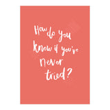 How Do You Know If You've Never Tried (Print Only) thumbnail