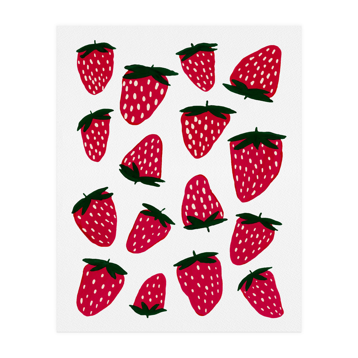 Summer strawberries red  (Print Only)