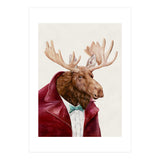 Moose In Maroon (Print Only) thumbnail