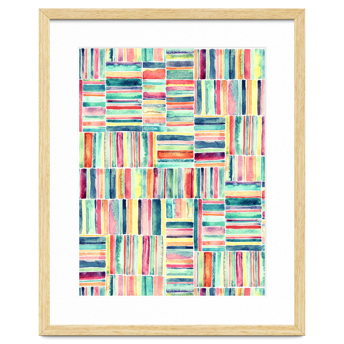 Retro Beach Chair Pastel Watercolor Stripes