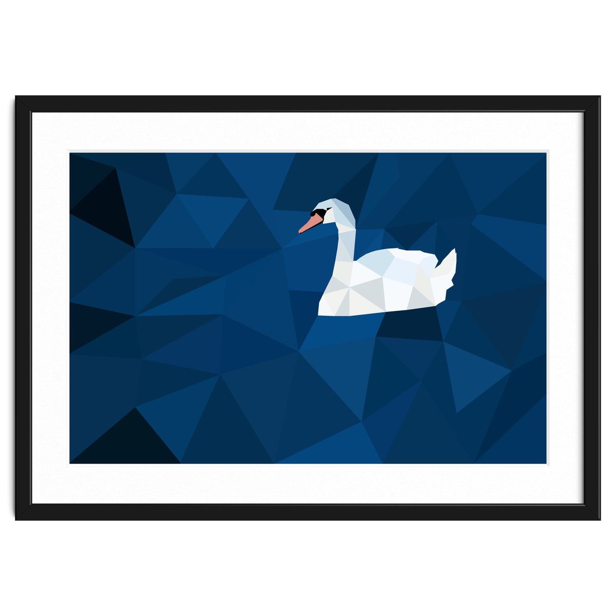 Swan In Water Artwork