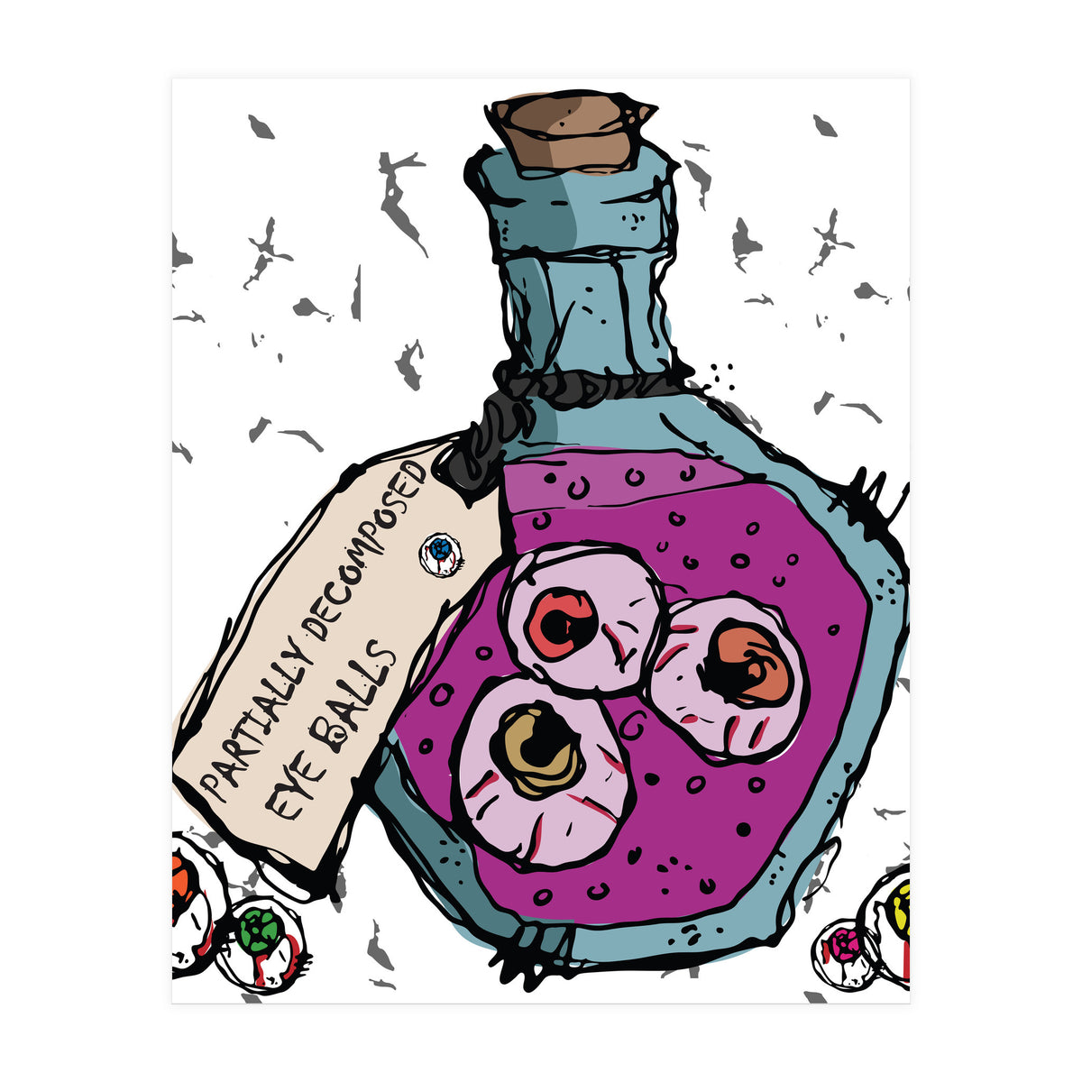 Decomposed eyes in a bottle (Print Only)
