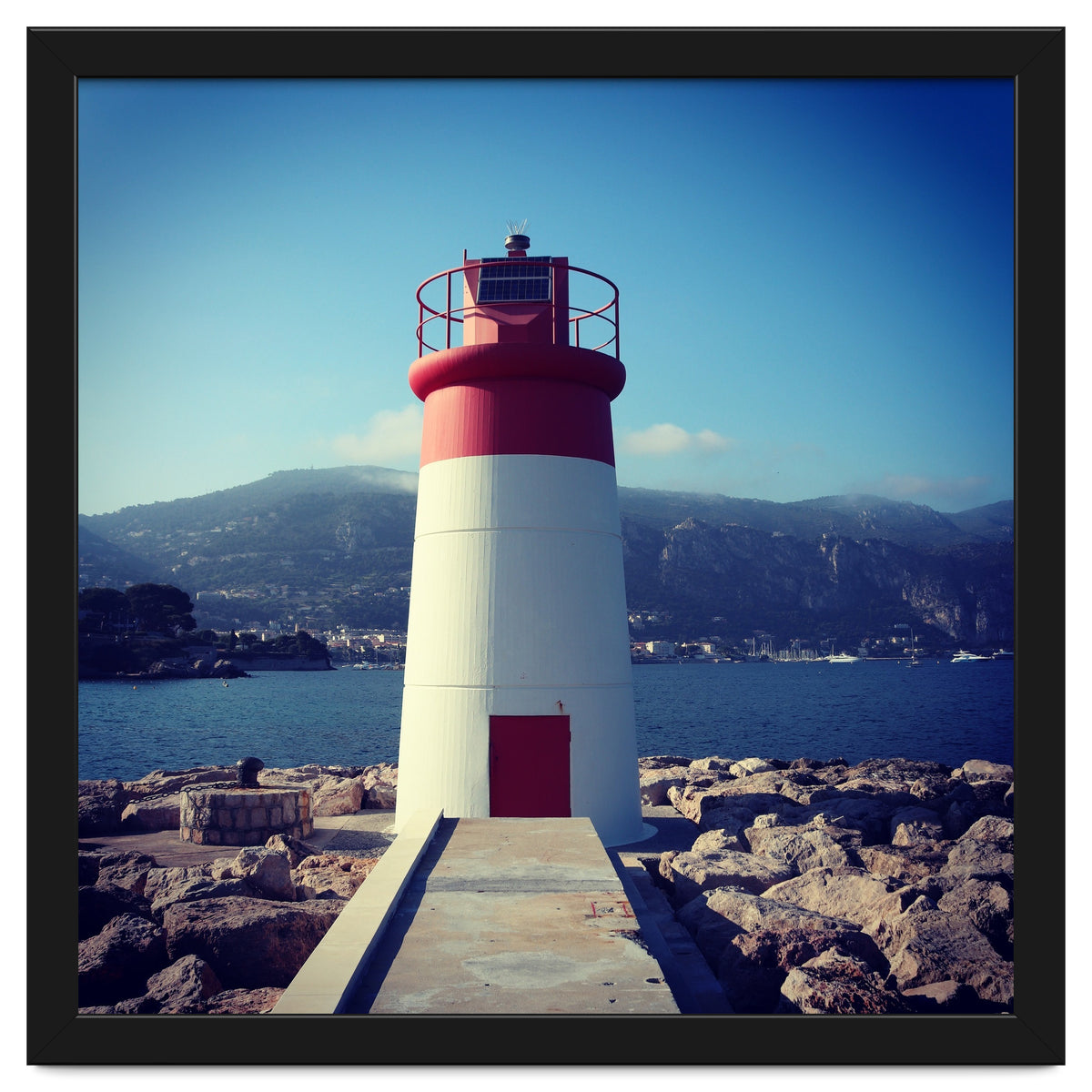 Red and white lighthouse