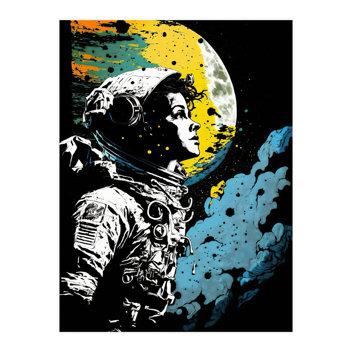 Astronaut Girl Illustration (Print Only)