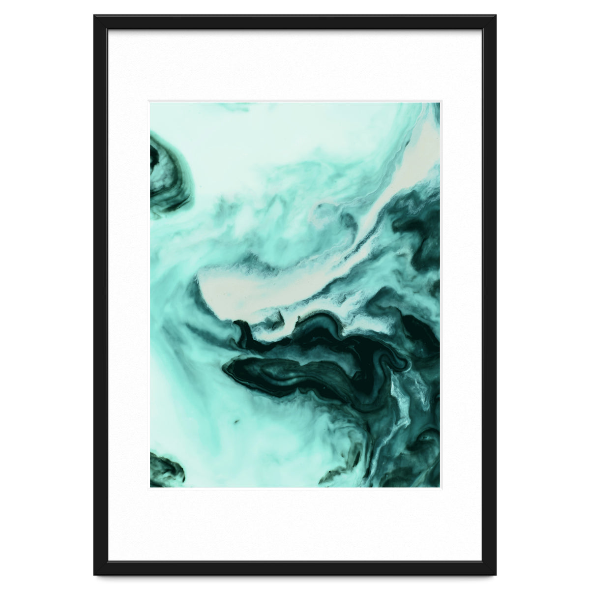 Abstract marbling mint