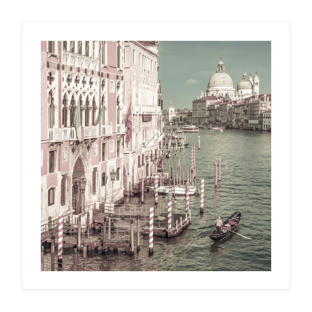 VENICE Canal Grande & Santa Maria della Salute | urban vintage style (Print Only)