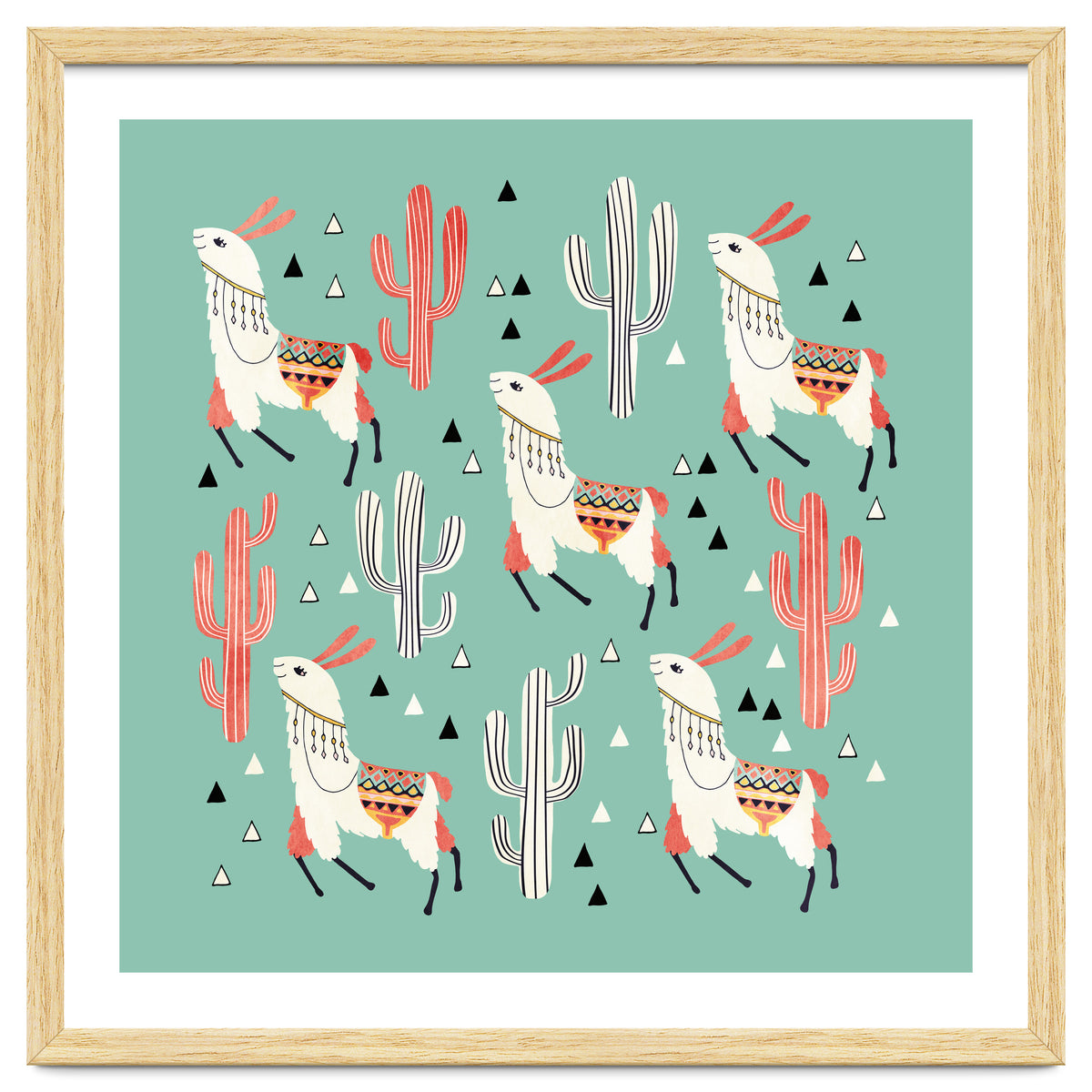 Llama In Green Desert