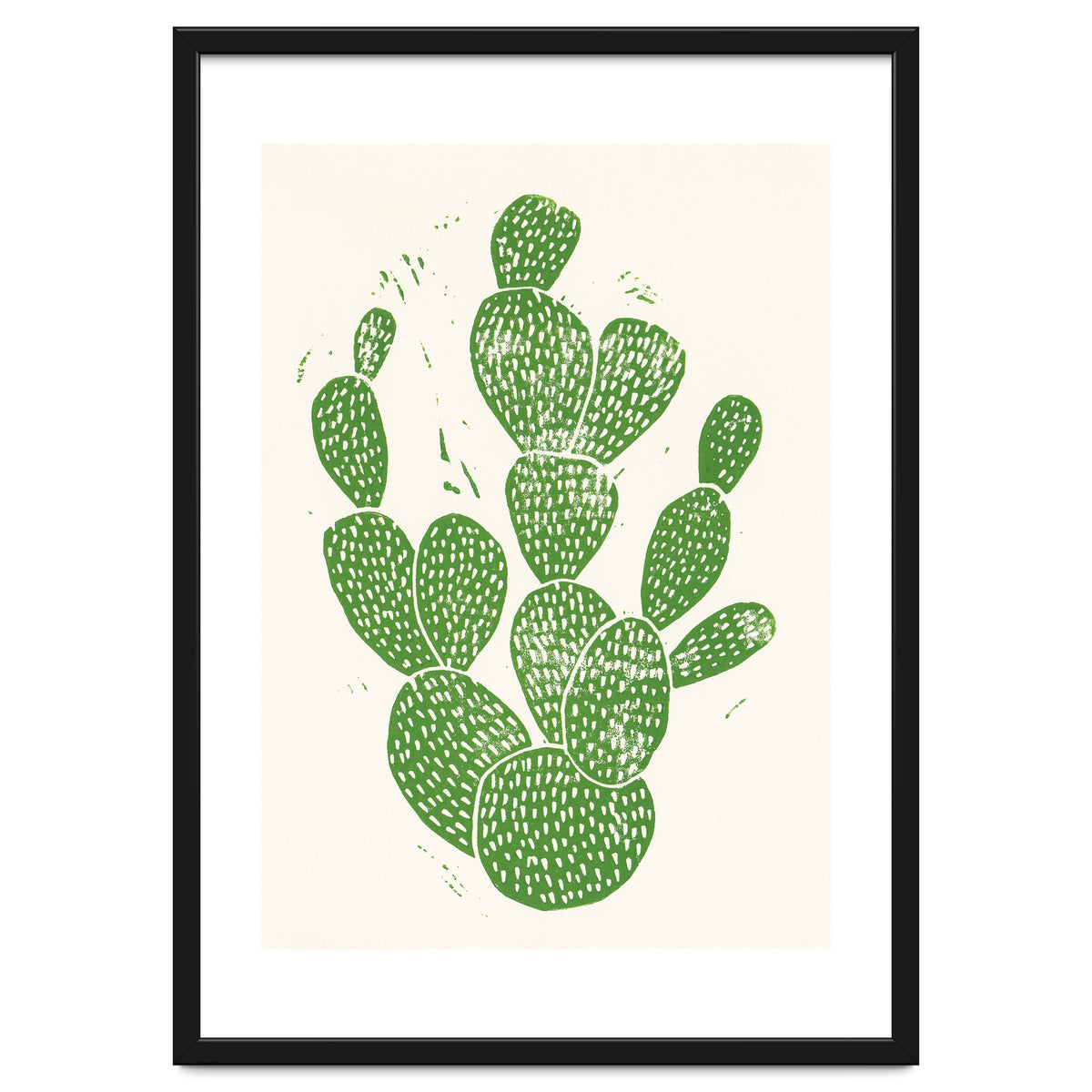 Linocut Cacti #1