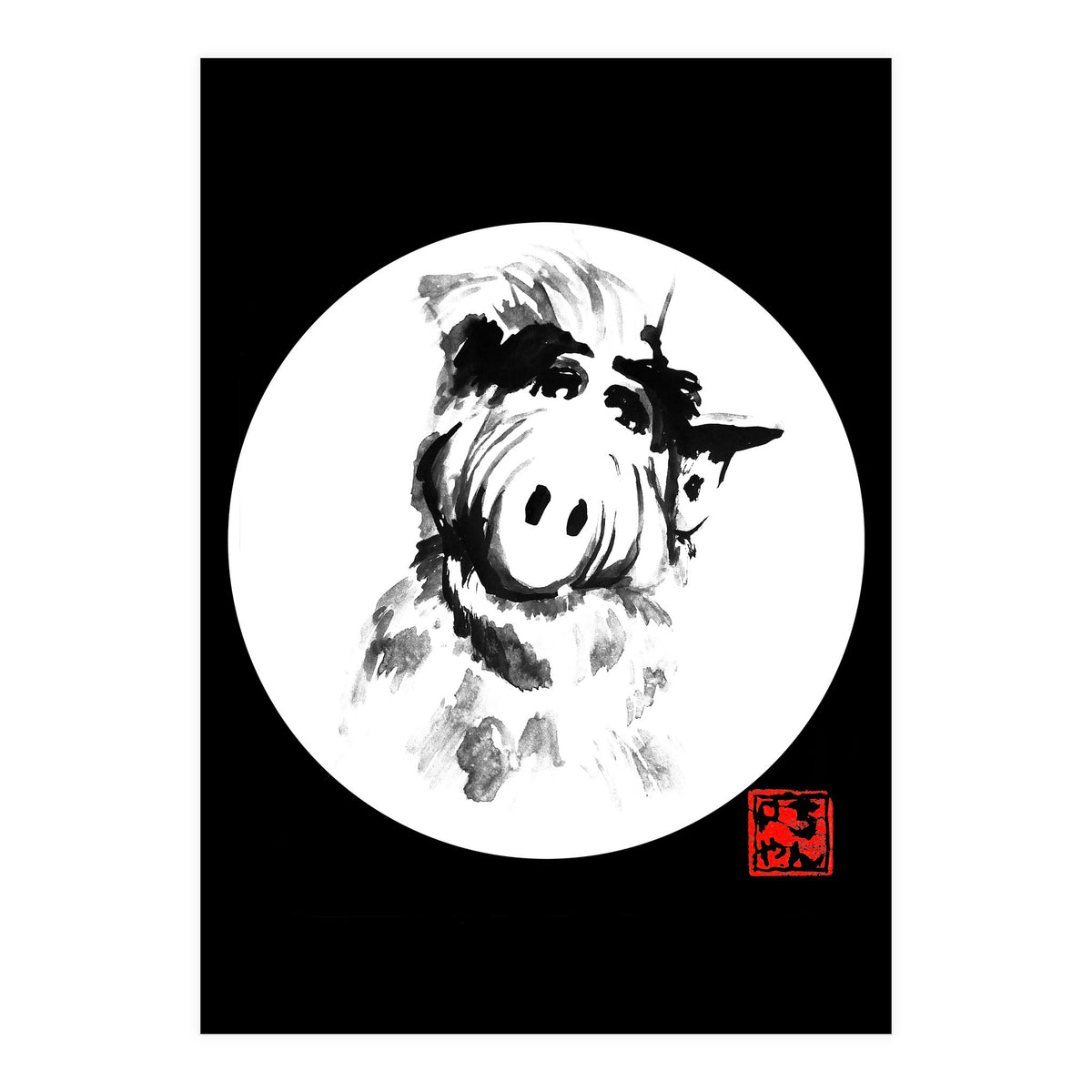 alf in white (Print Only)