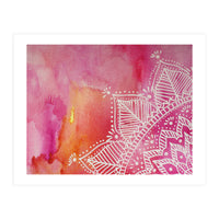 Abstract mandala tye-die - pink (Print Only)