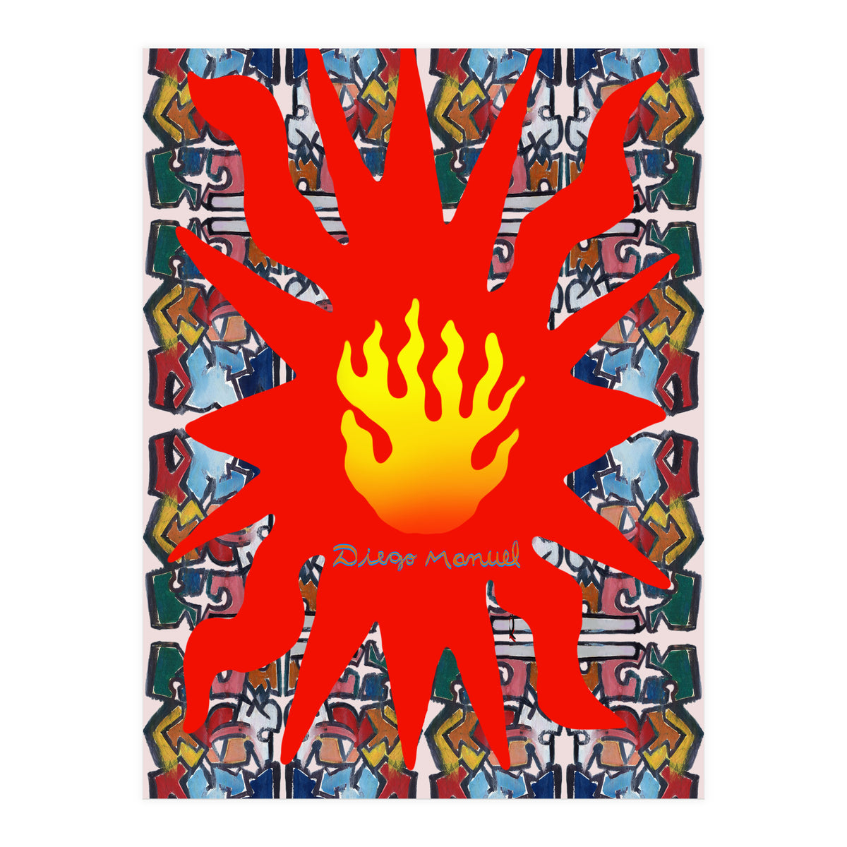 Fuego Y Graffiti 50 (Print Only)