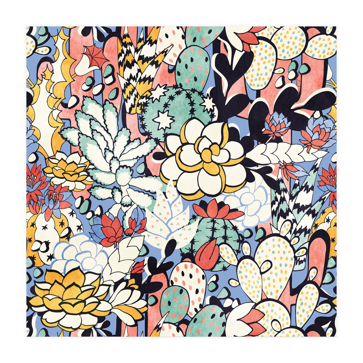 Blue Sky Succulents (Print Only)