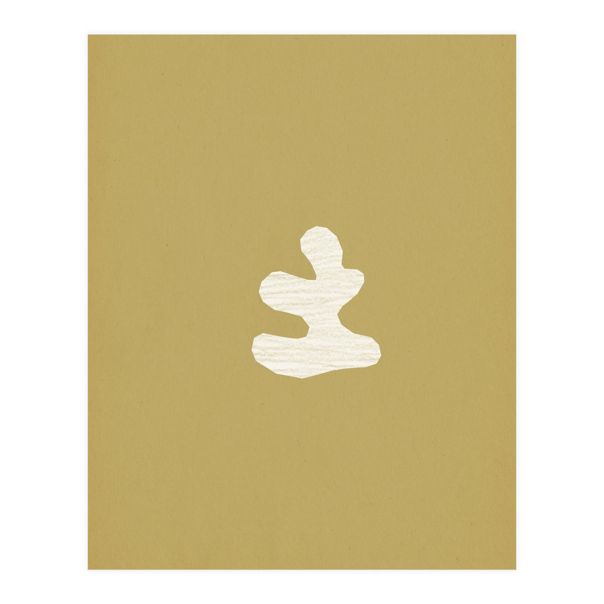 Olive green cut-out shapes (Print Only)