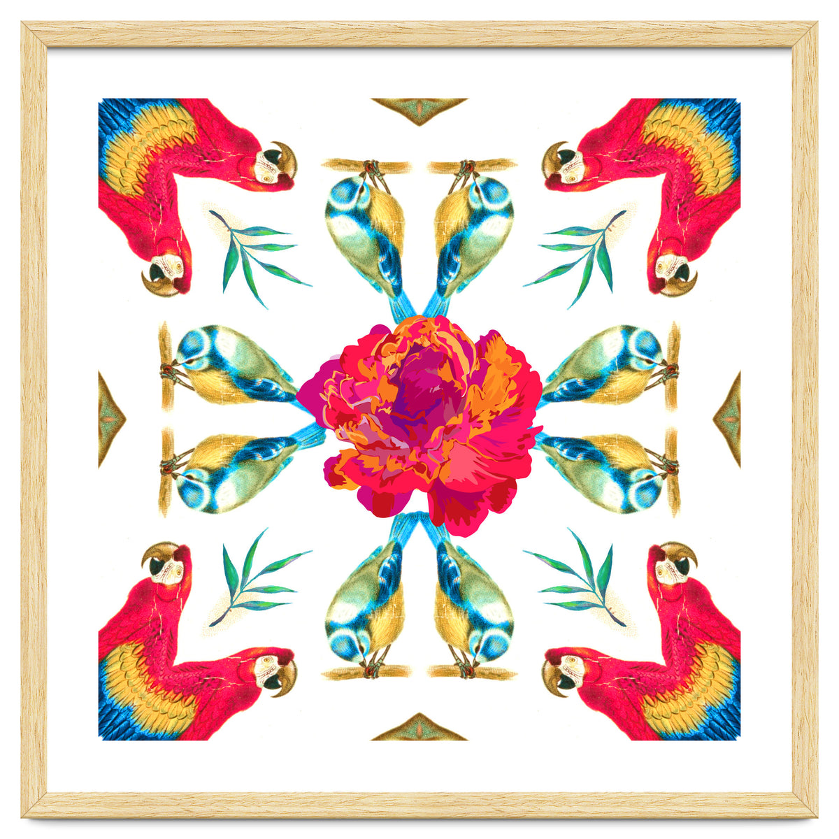 Tropical Scarlet Macaw Mandala