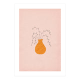 Pink and orange vase and plants (Print Only) thumbnail