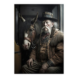 Old Man and His Horse on the Train (Print Only) thumbnail