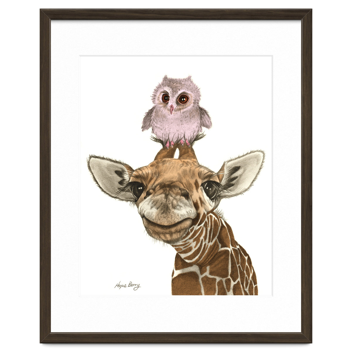 Giraffe and Owl
