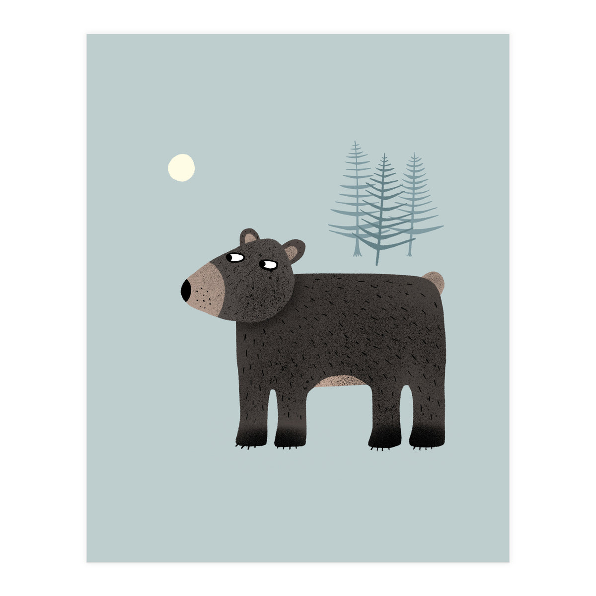 The Bear, the Trees and the Moon (Print Only)