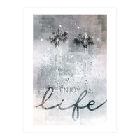 Idyllic palm trees | enjoy life (Print Only)