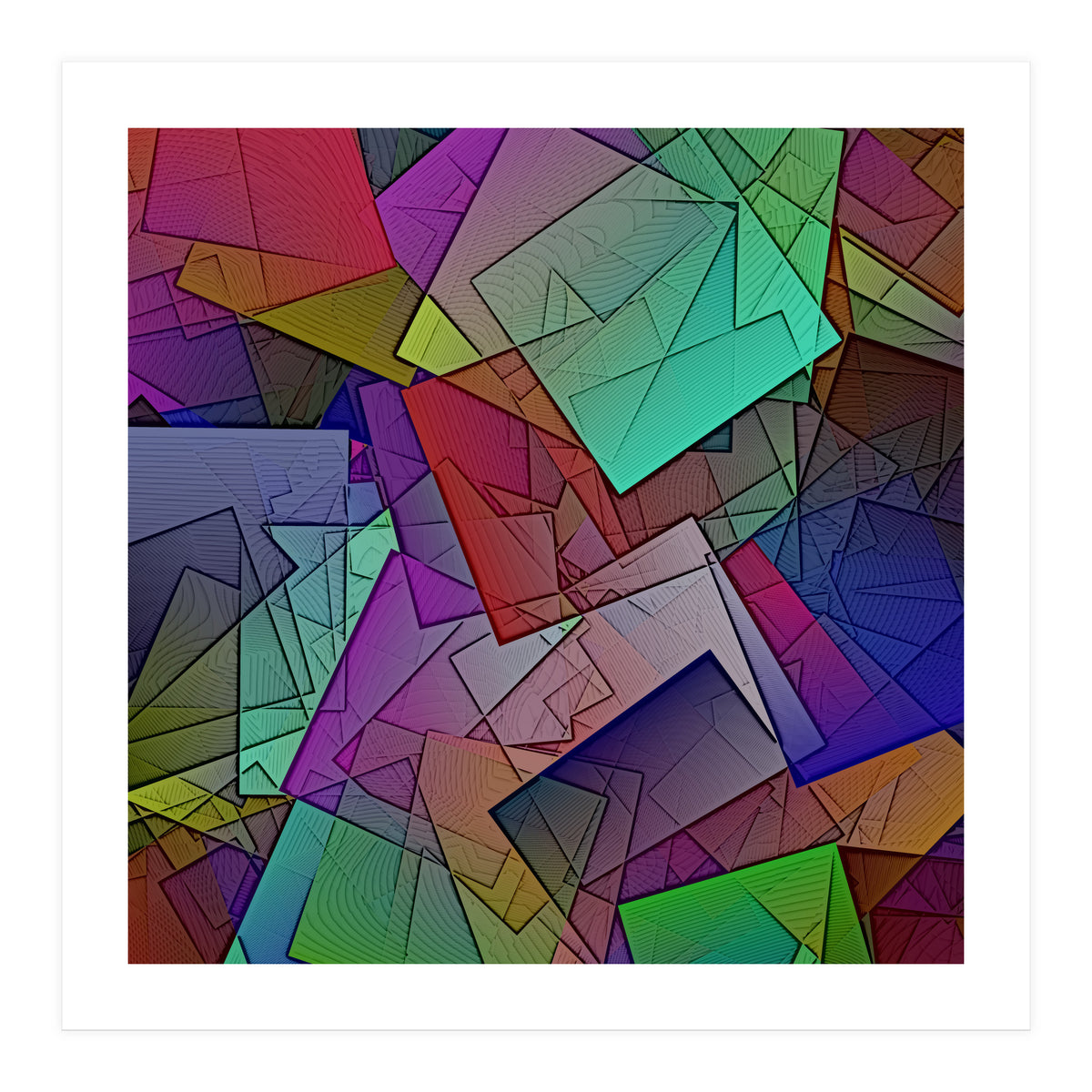 Squares In Drawing (Print Only)