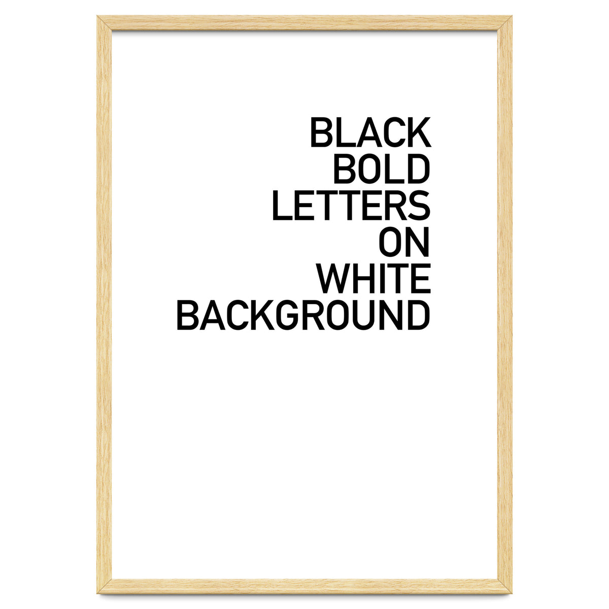 BLACK BOLD LETTERS