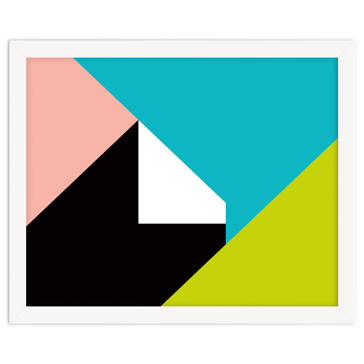 Geometric Shapes No. 266 - pink & lime