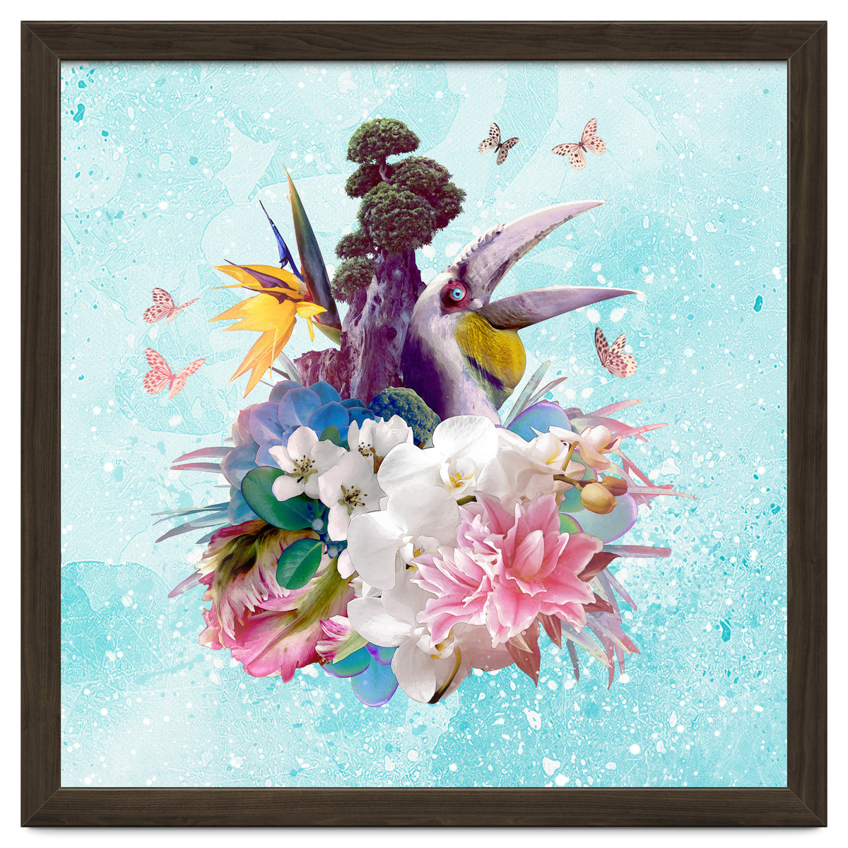 Floral Hornbill Blue