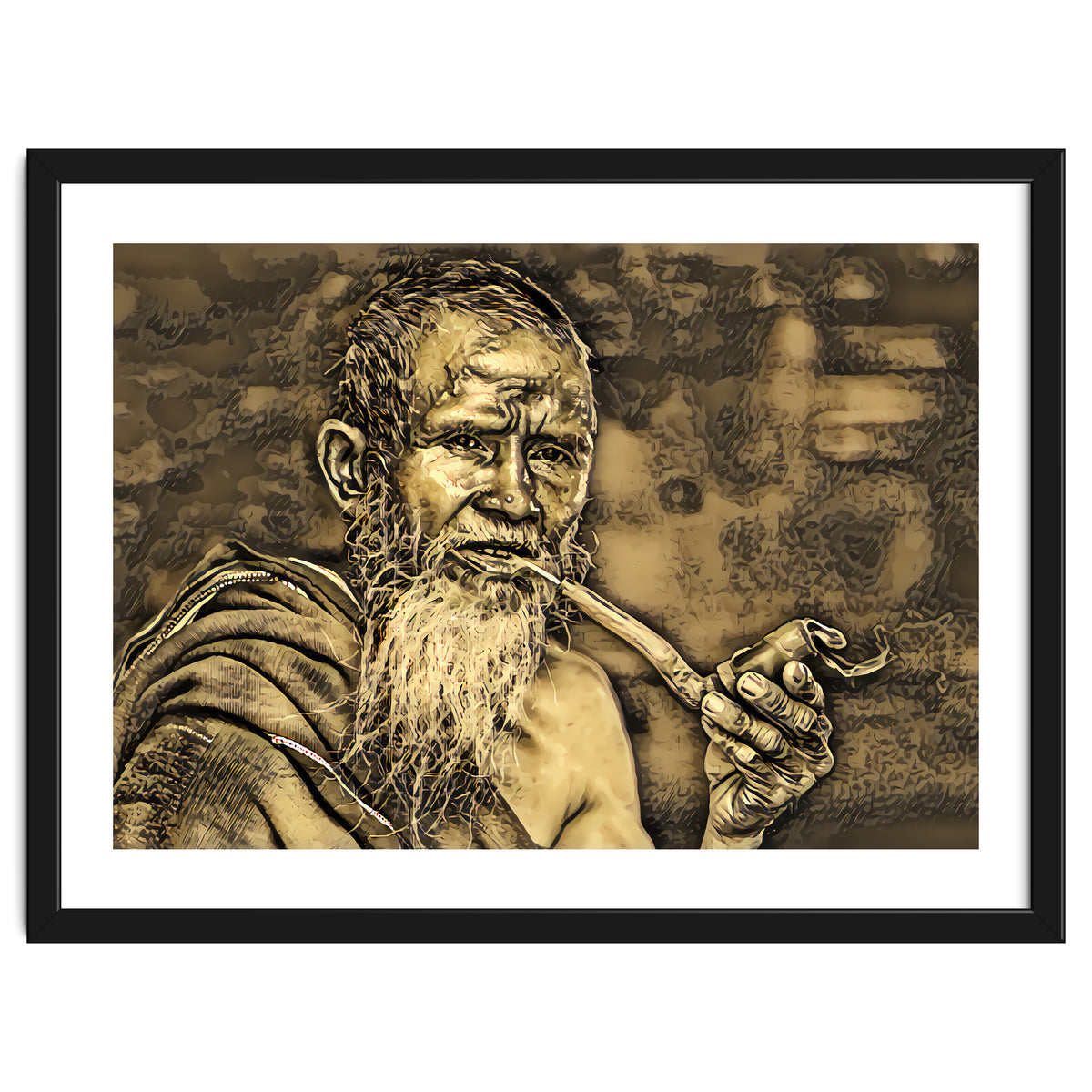Old Man with Pipe