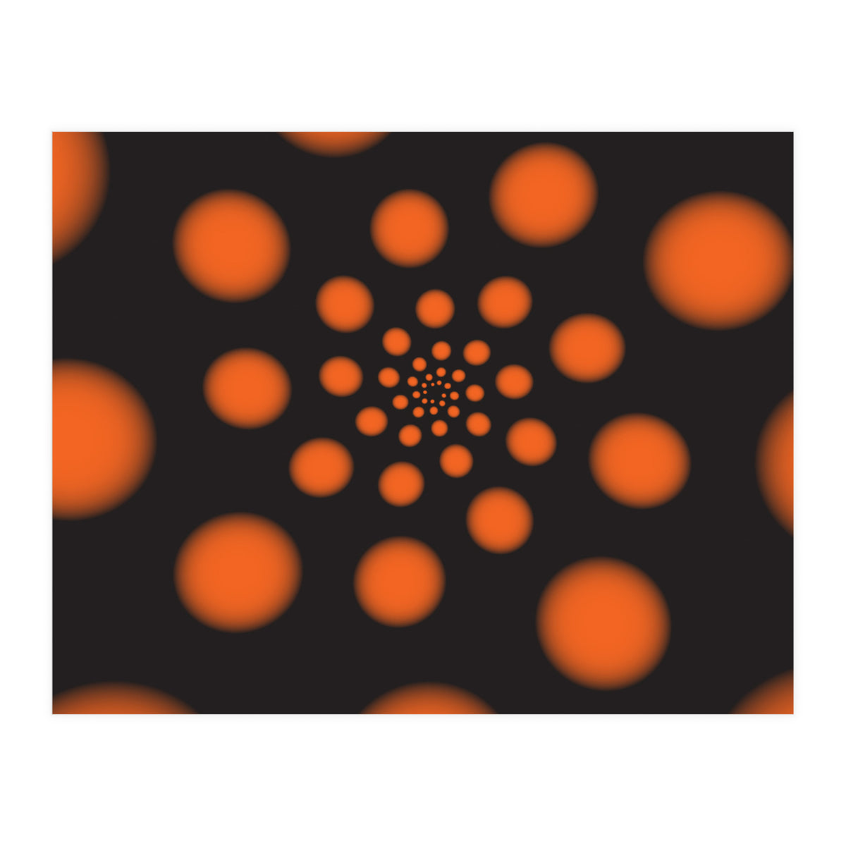 Orange Spiral Dots (Print Only)