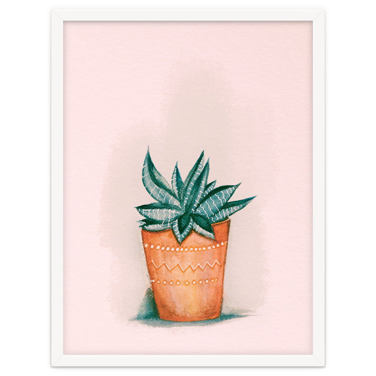 Aloe in orange pot
