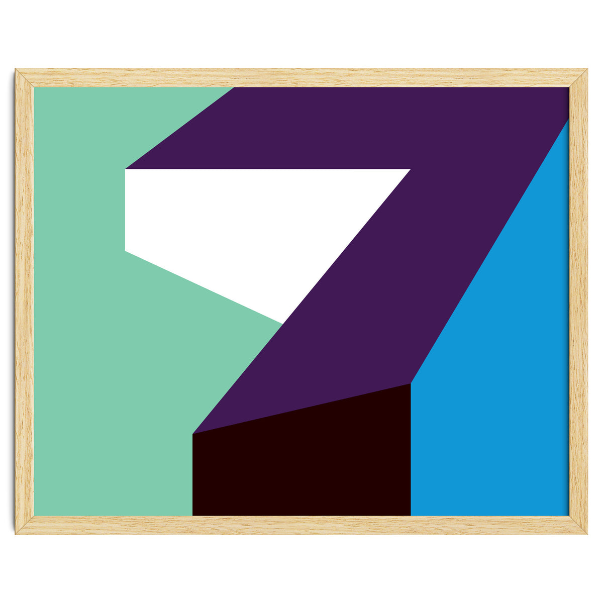 Geometric Shapes No. 60 - purple, mint & purple