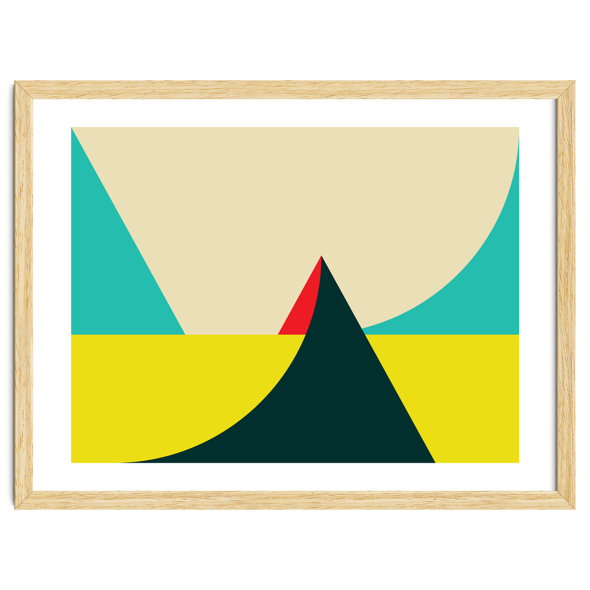 Geometric shapes No. 7 - yellow, turquoise, green & red