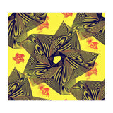 Black flowers on yellow background. (Print Only) thumbnail