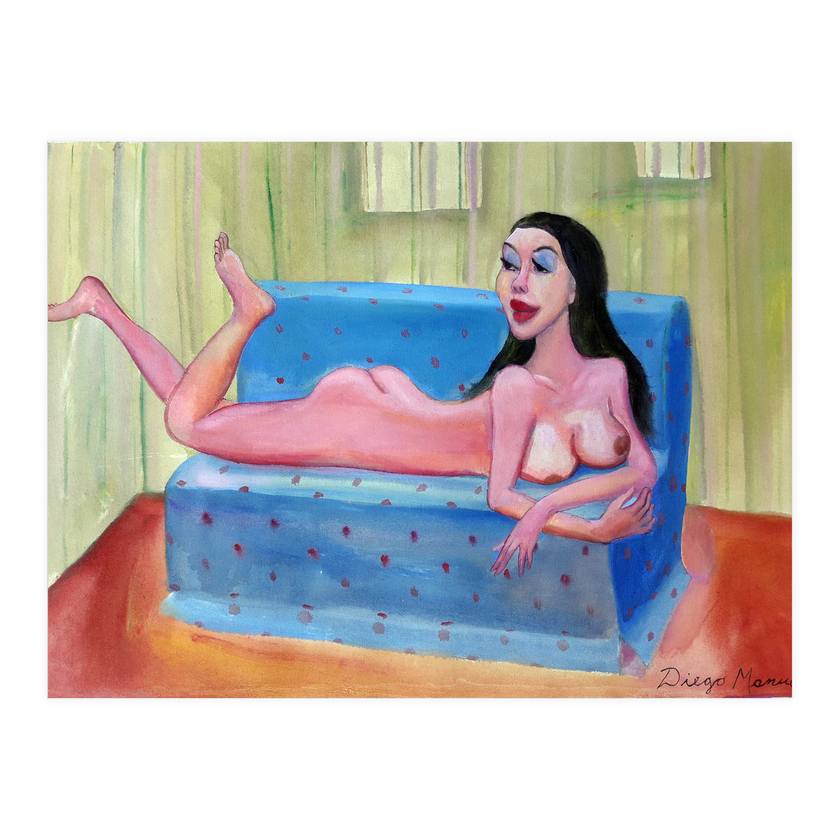 Chica En El Sofa (Print Only)