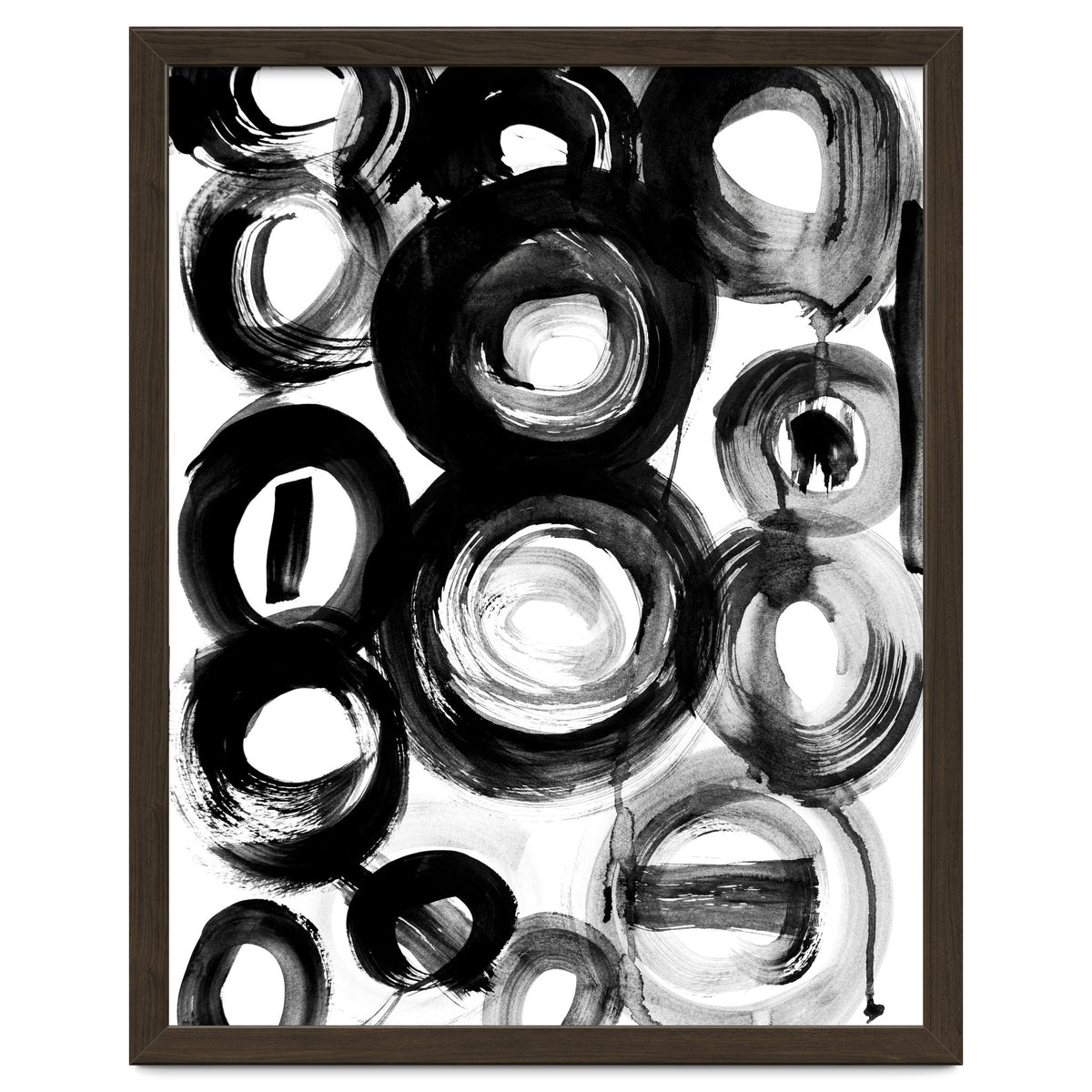 Black and White Ink Circles