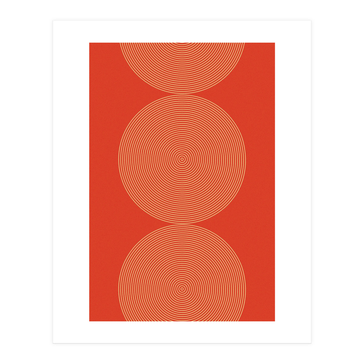 Radial Mid Century Geometric Art (Print Only)