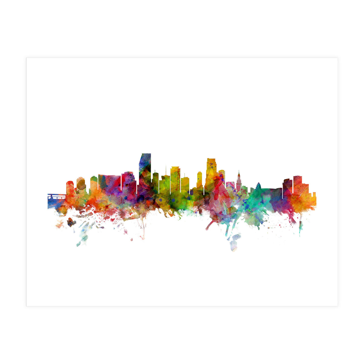 Miami Florida Skyline (Print Only)
