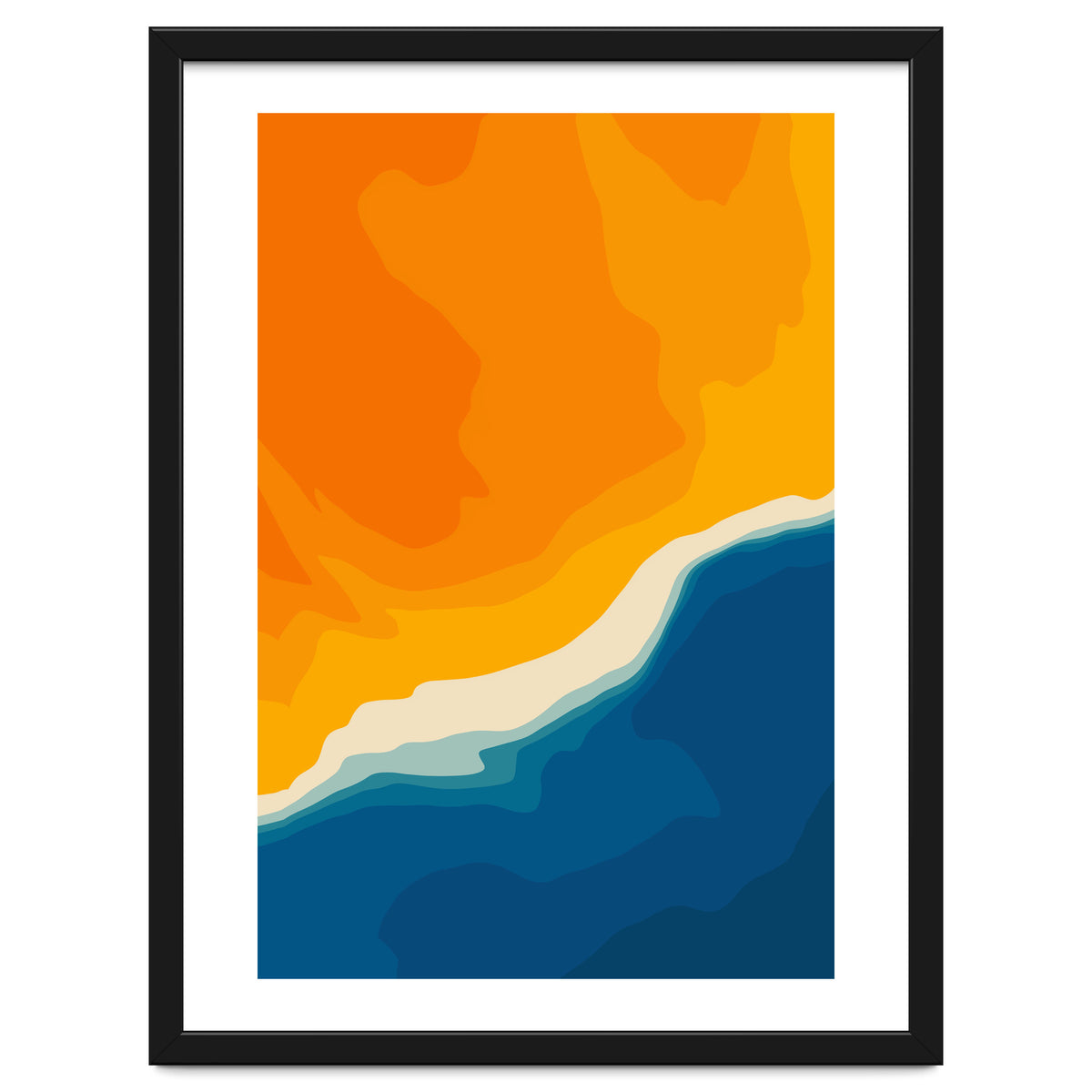 Seascape aerial view