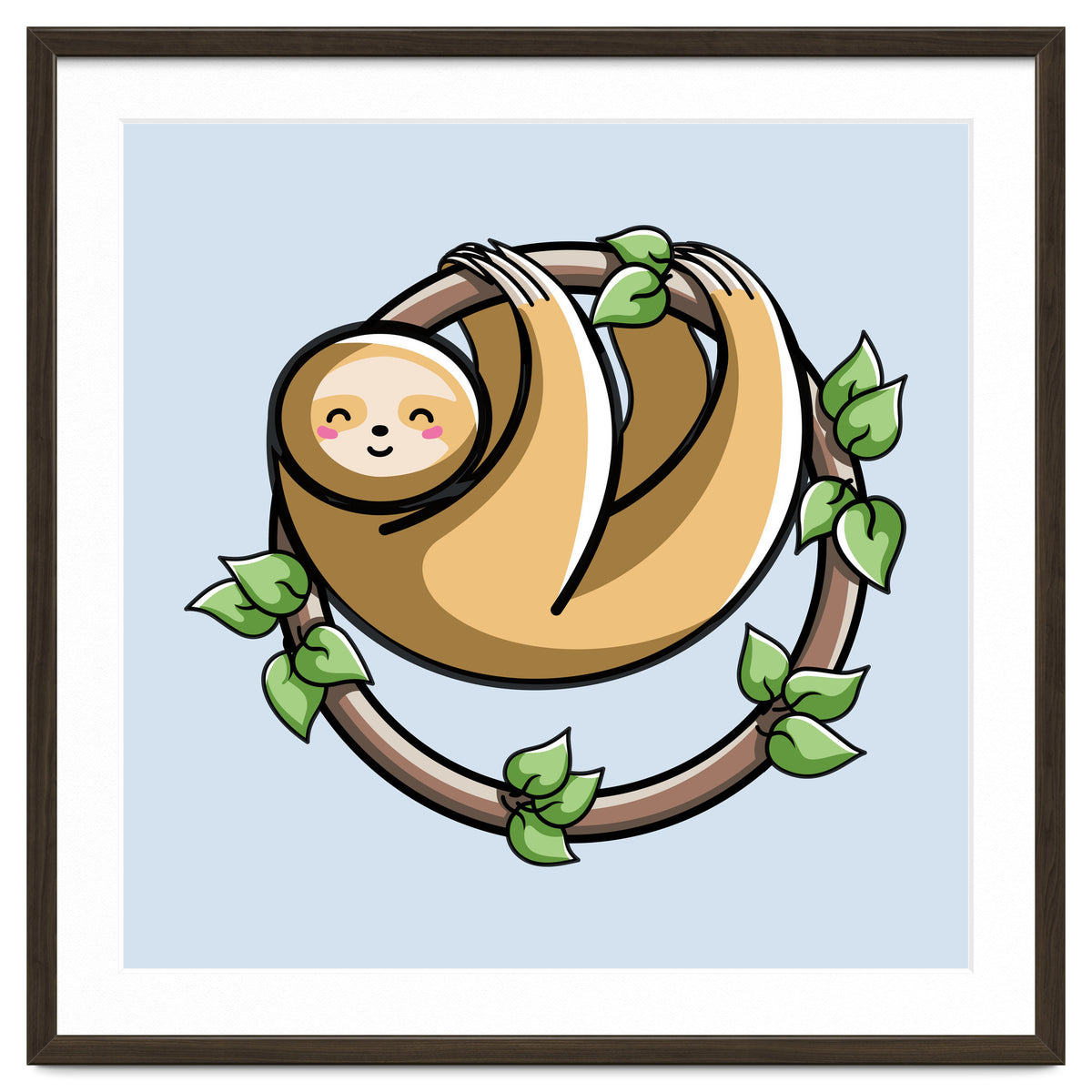 Kawaii Cute Sloth Circle