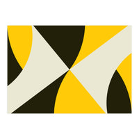 Geometric Shapes No. 4 - yellow, black & white (Print Only)