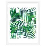 Palm Paradise, Tropical Leaves, Beachy Watercolor Painting, Minimal Nature Botanical Illustration thumbnail