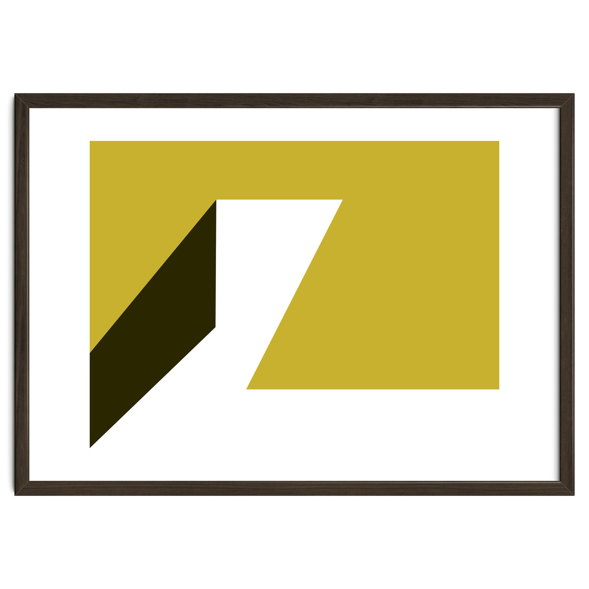 Geometric Shapes No. 78 - mustard, black & white