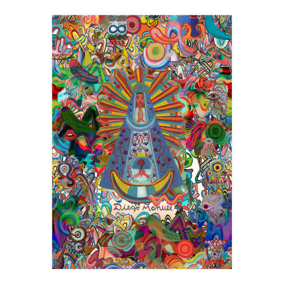 Virgen Y Graffiti 5 (Print Only)