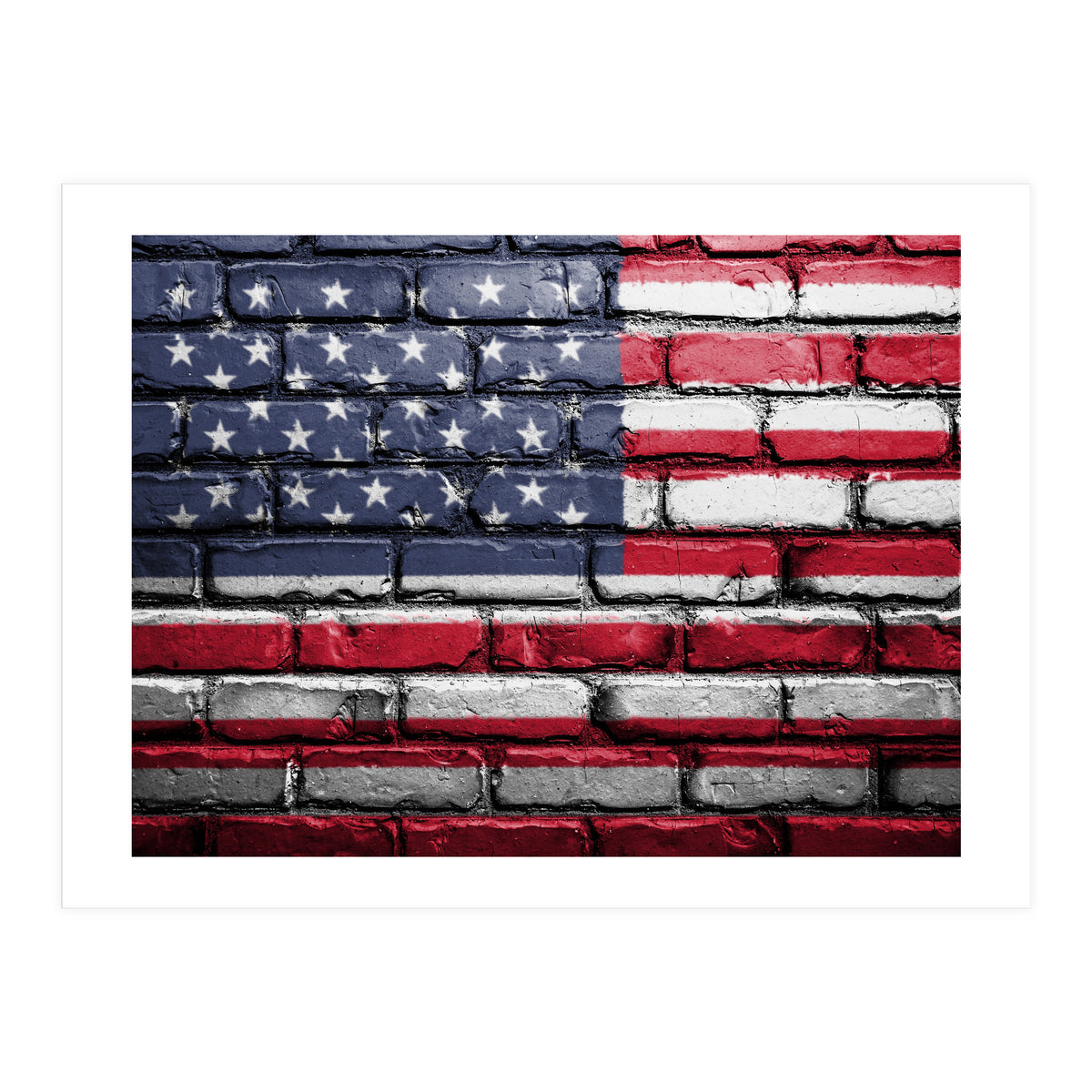Wall painted US flag (Print Only)